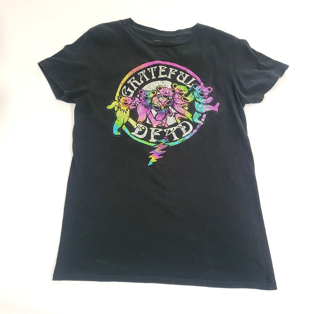 grateful dead dancing bears Tshirt S Black 2022 Stretch Cotton whimsigoth head